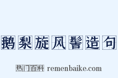 鹅梨旋风髻造句是什么意思的图片